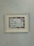 Hand-Stamped Art Print - Red Stripes