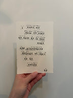 Hand-Stamped Art Print - Softer