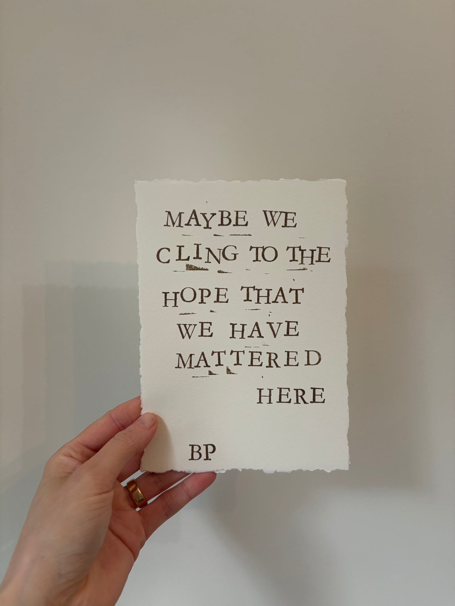 Hand-Stamped Art Print - Hope