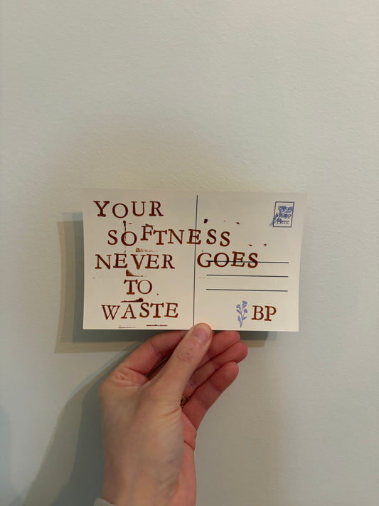 Hand-Stamped Postcard