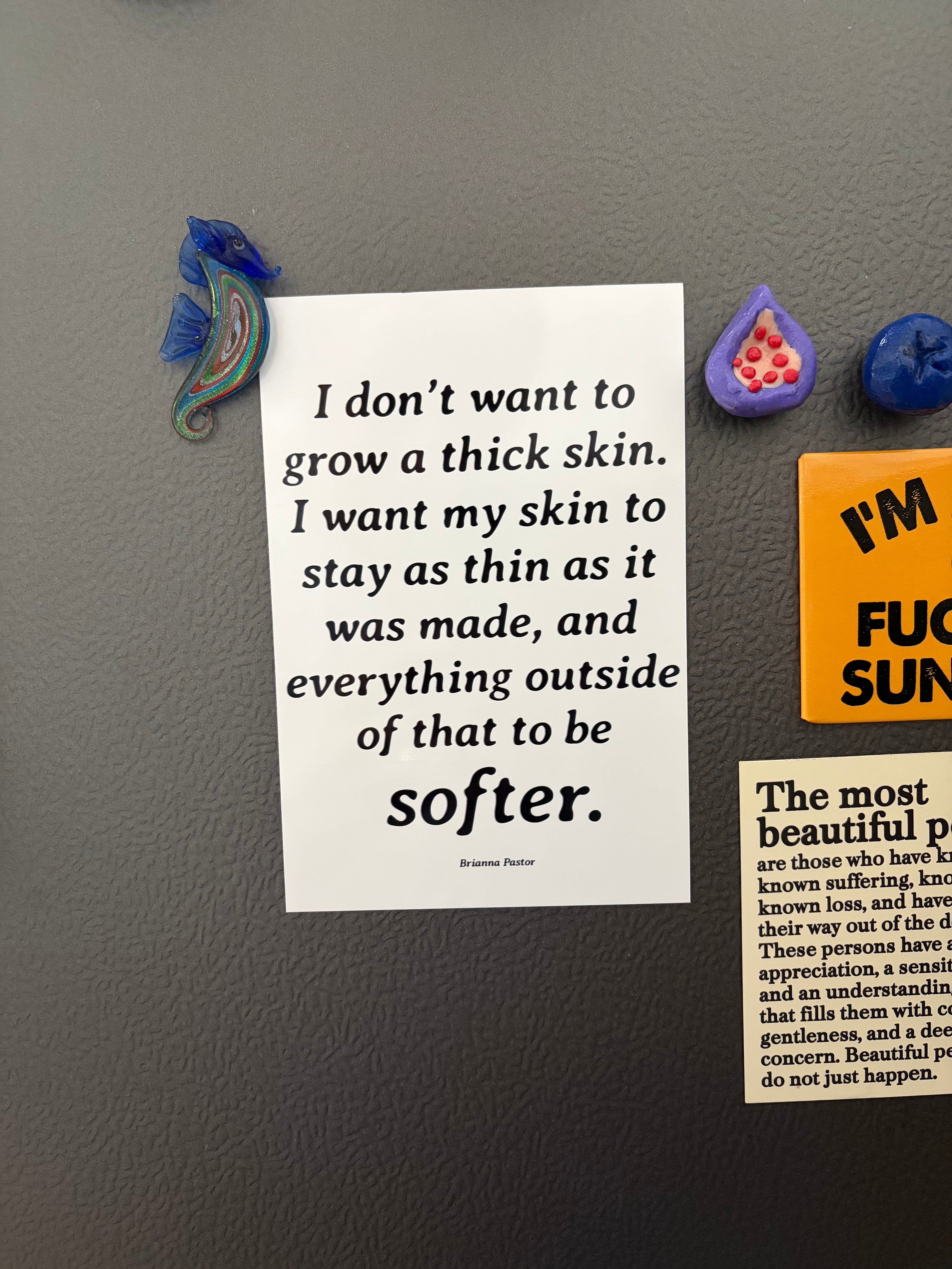 4x6 Magnet - 'Softer' Poem